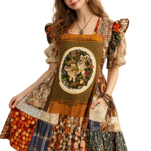 cottagecore deer dress